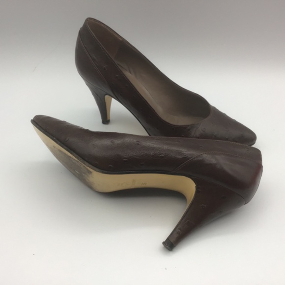 Monetti Leather Heel Brown Shoes Women’s Size 36 (6) Made in Italy - Picture 4 of 11